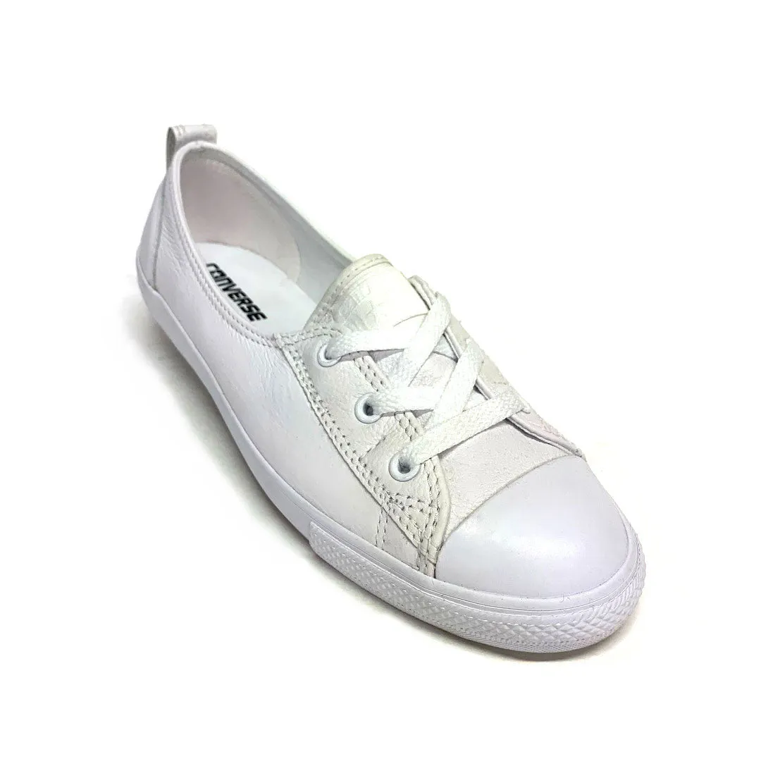 CTAS Ballet Lace Leather Slip Converse White/White/White