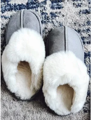 Grey Essential Slippers w/Hard Sole - #8050-8053
