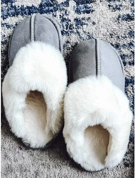 Grey Essential Slippers w/Hard Sole - #8050-8053