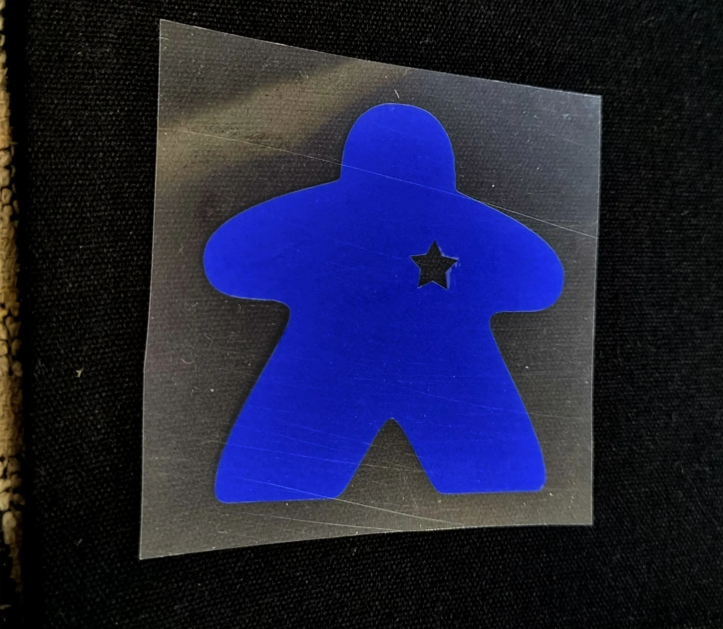 his/hers/theirs iron on VINYL MEEPLE STICKERS set of 2 in a variety of colours