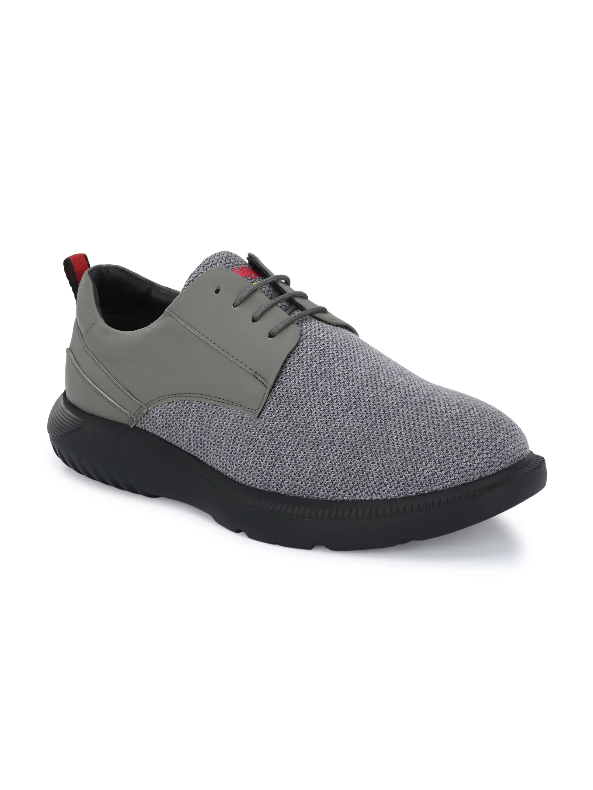 Hitz Men's Grey Casual Lace Up Shoes