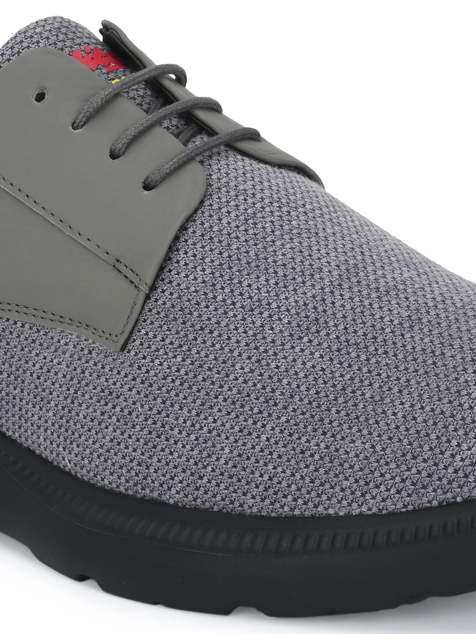 Hitz Men's Grey Casual Lace Up Shoes