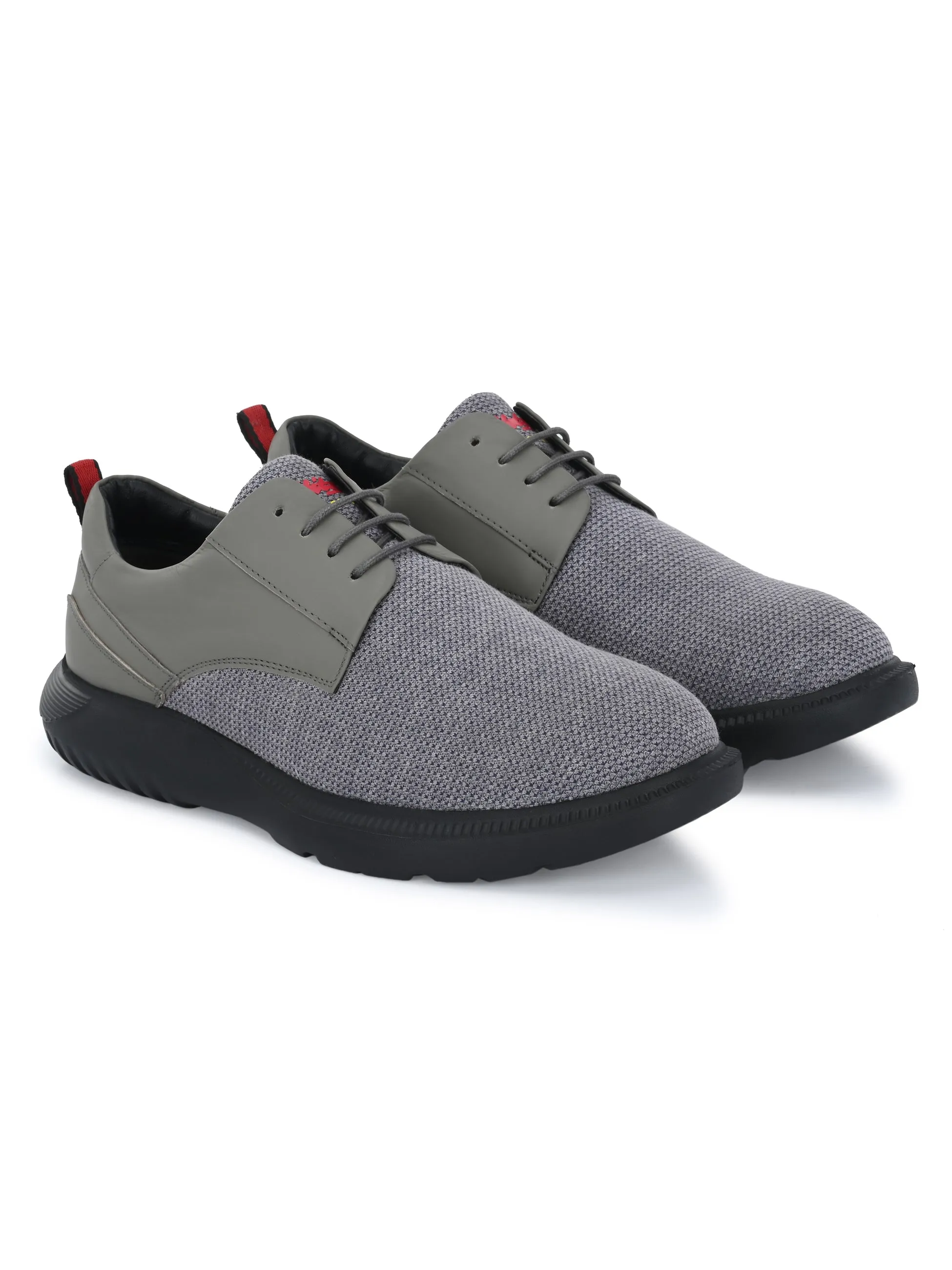 Hitz Men's Grey Casual Lace Up Shoes