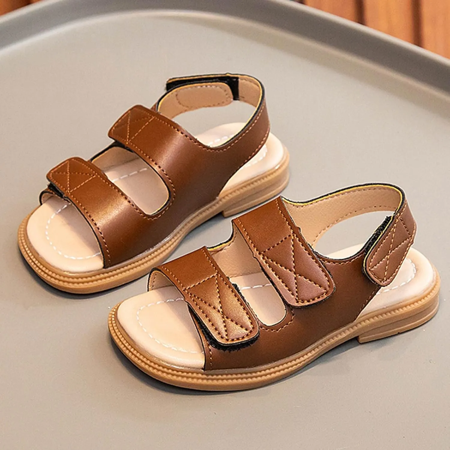 Kids' Sandals Summer Girls' Big Kids' Beach Shoes Girls' Soft Soled Casual Shoes for White Sandals for Toddler