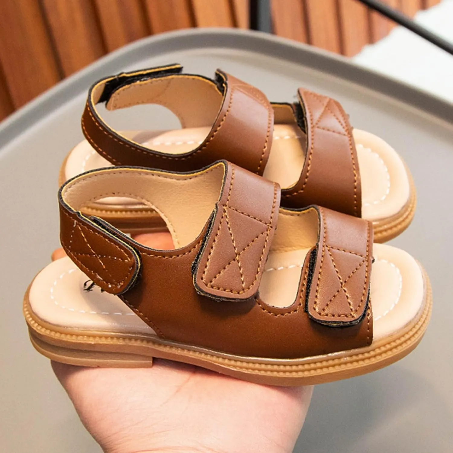 Kids' Sandals Summer Girls' Big Kids' Beach Shoes Girls' Soft Soled Casual Shoes for White Sandals for Toddler