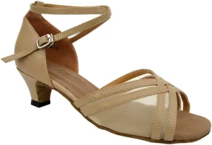 Very Fine Shoes Latin, Rhythm & Salsa 5017 Ballroom Shoes 1.3" Heel Tan Leather