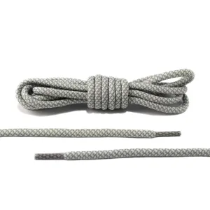 White and Grey Rope Laces